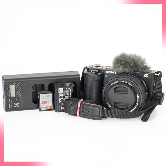 Sony ZV-E10 Mirrorless Camera With Sony PZ 16-50mm f3.5-5.6 OSS II Lens - USED, Immaculate